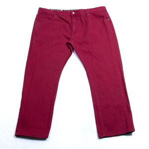 Linea Uomo Jeans Mens 44x30 (43x27.5 actual) Modern Straight Crimson Red Denim